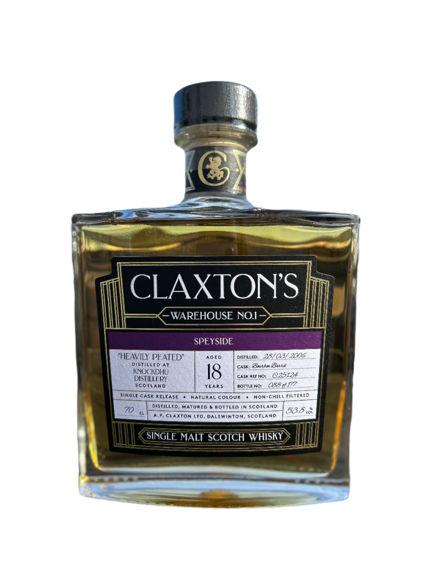 "Heavily Peated" Knockdhu 18 year old